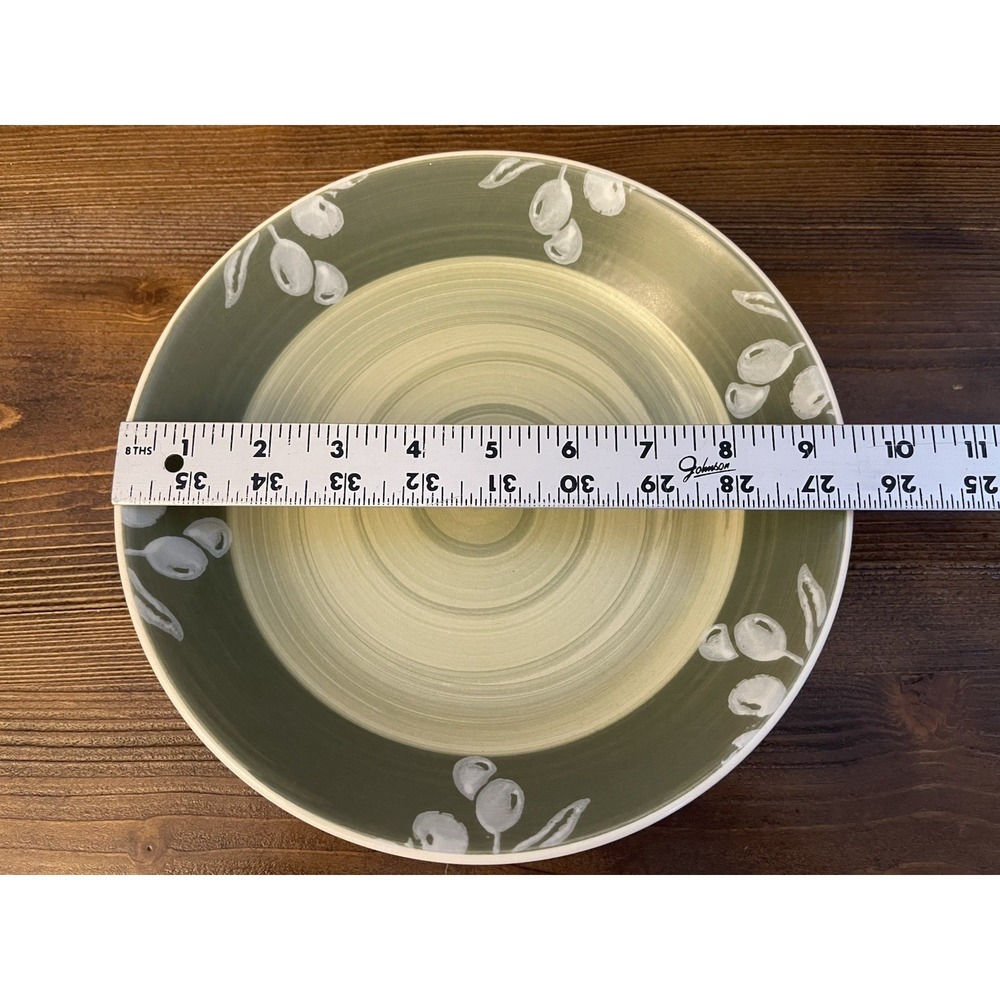 Villa Romana Hand Painted Green Olive 9 1/2" Pasta Bowls-Made In Italy-Set of 8 - Picture 7 of 7